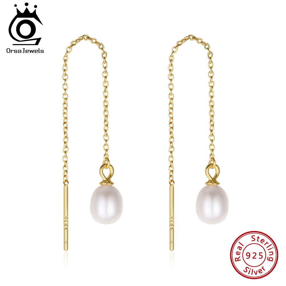 Freshwater Line - ORSA JUWELEN Prachtige 14k gouden parel