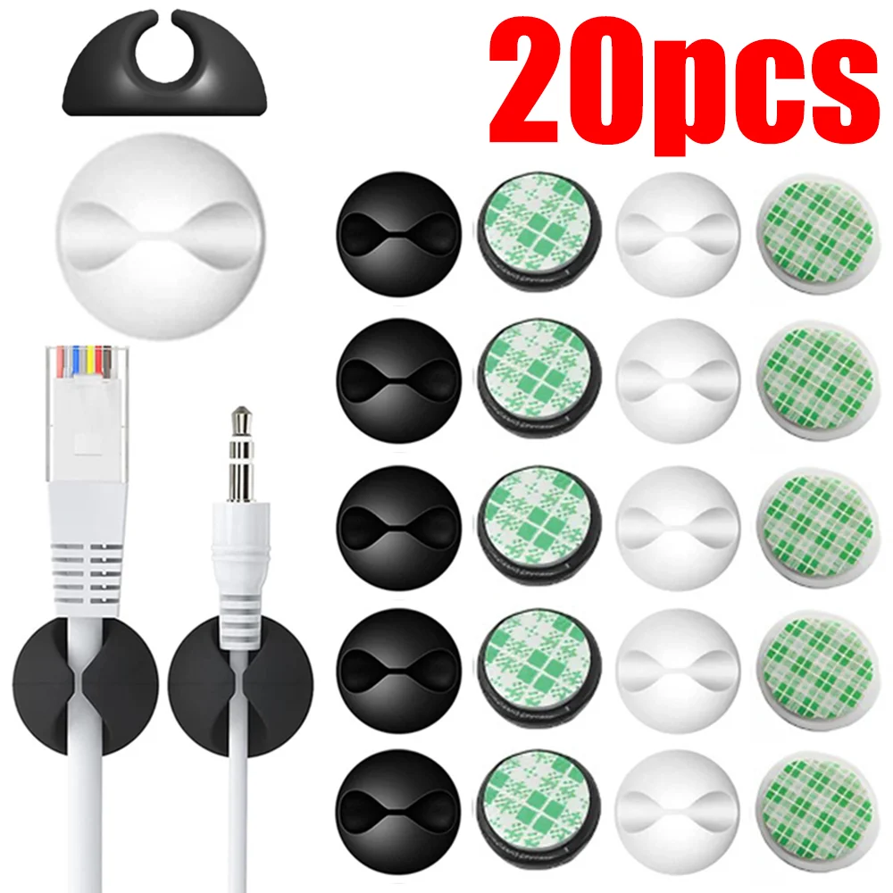 Tippet Line - 20/10 STUKS Siliconen Kabelbeheer voor Bureau,