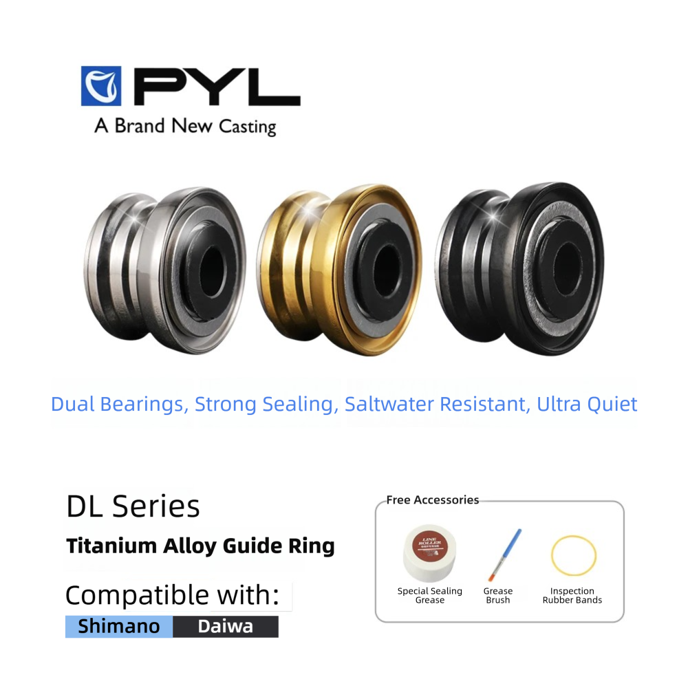 Saltwater Line - PYL Titanium Alloy Dubbele Lagerlijnrol -