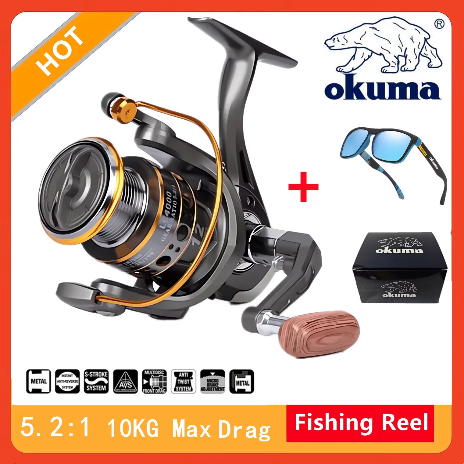 Okuma High Speed ​​5.2:1 Visse - Daiwa Reel Fuego recensie en prijs